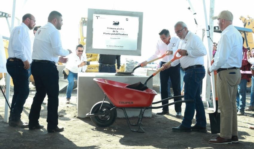 Inicia Américo construcción de planta potabilizadora para mejorar abasto de agua a Ciudad Victoria