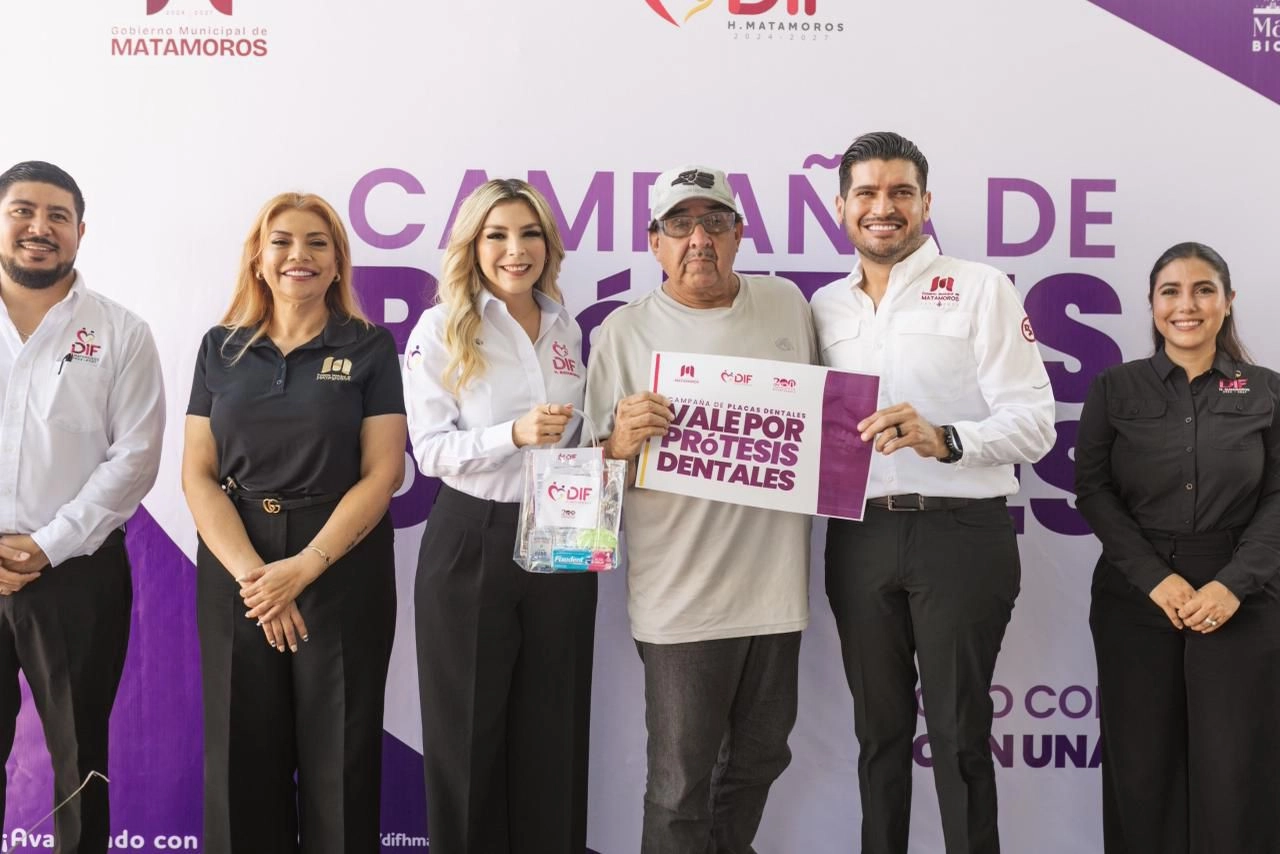 *A través de la Campaña “Volver a Sonreír” DIF Matamoros hace entrega de 50 prótesis dentales a adultos mayores*