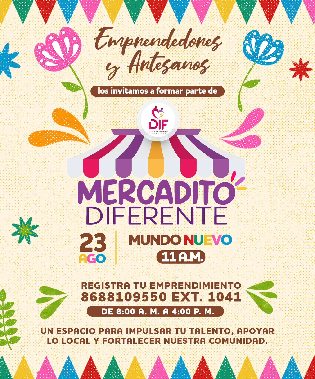 Llega el «Mercadito Diferente» a Mundo Nuevo para impulsar el emprendimiento local