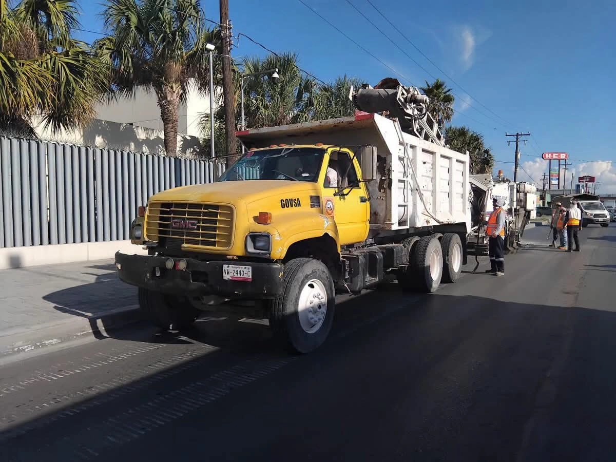 Beto Granados inicia obras de rehabilitación vial y peatonal en Matamoros