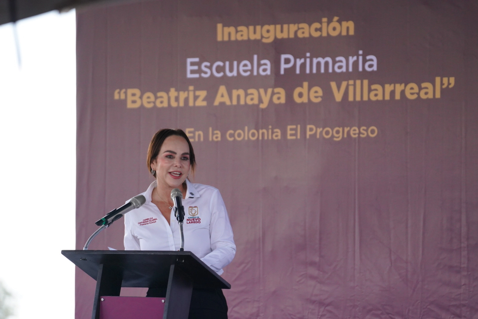 INAUGURAN GOBERNADOR AMÉRICO VILLARREAL Y ALCALDESA CARMEN LILIA CANTUROSAS NUEVA PRIMARIA EN EL PROGRESO
