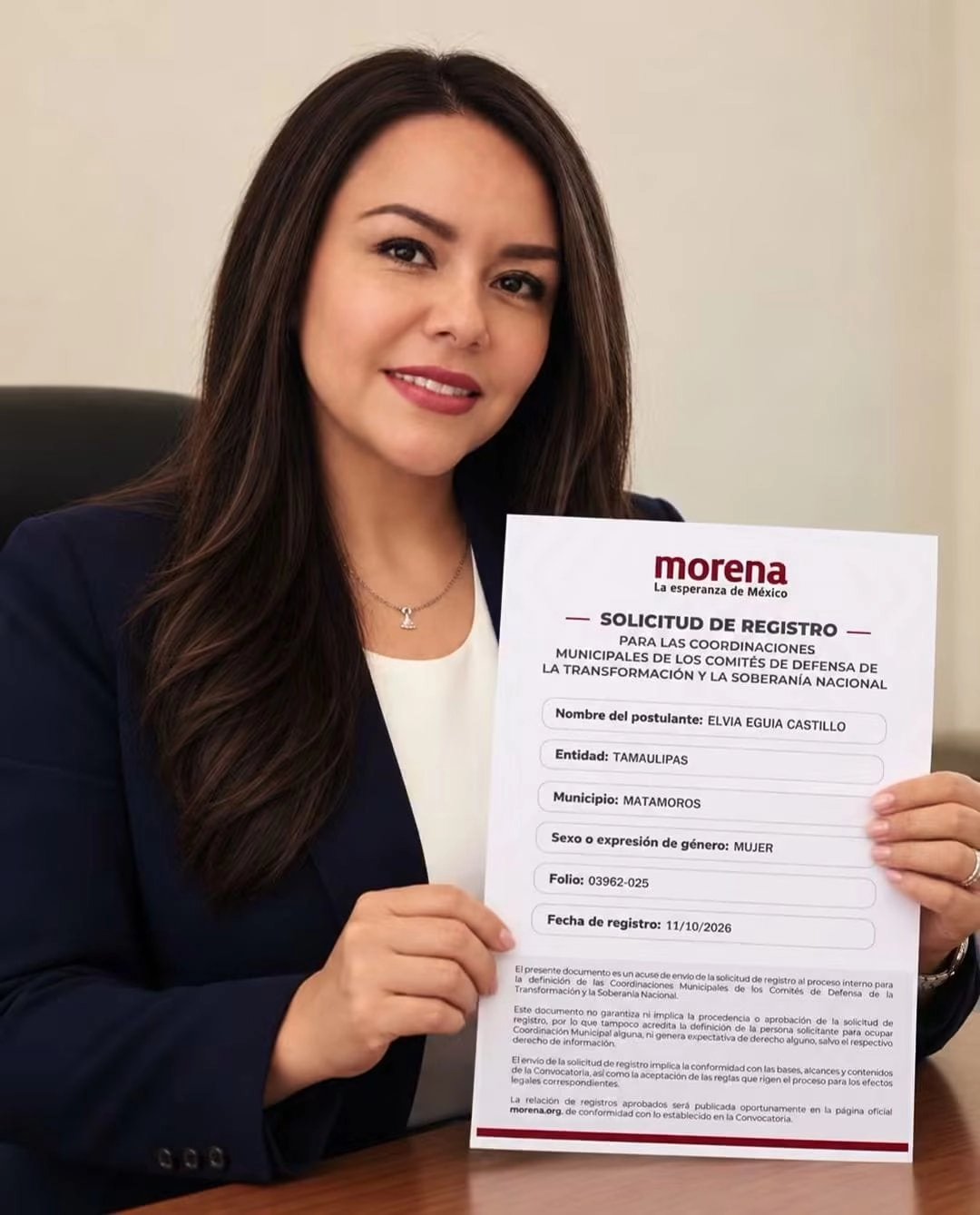 Elvia Eguía busca coordinar los Comités de Defensa de la Transformación en Matamoros