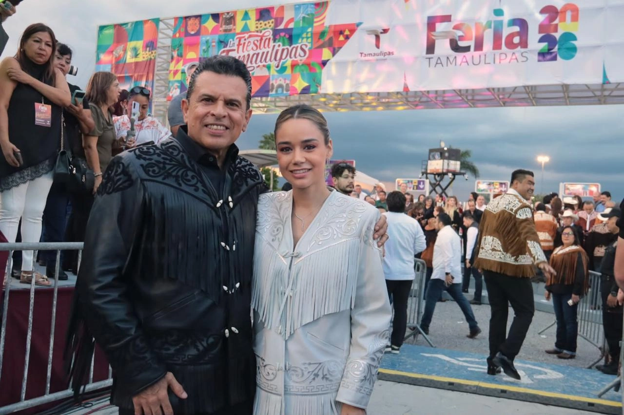 Acompaña Lalo Gattás al gobernador Américo Villarreal en la inauguración de la Feria Tamaulipas 2026.